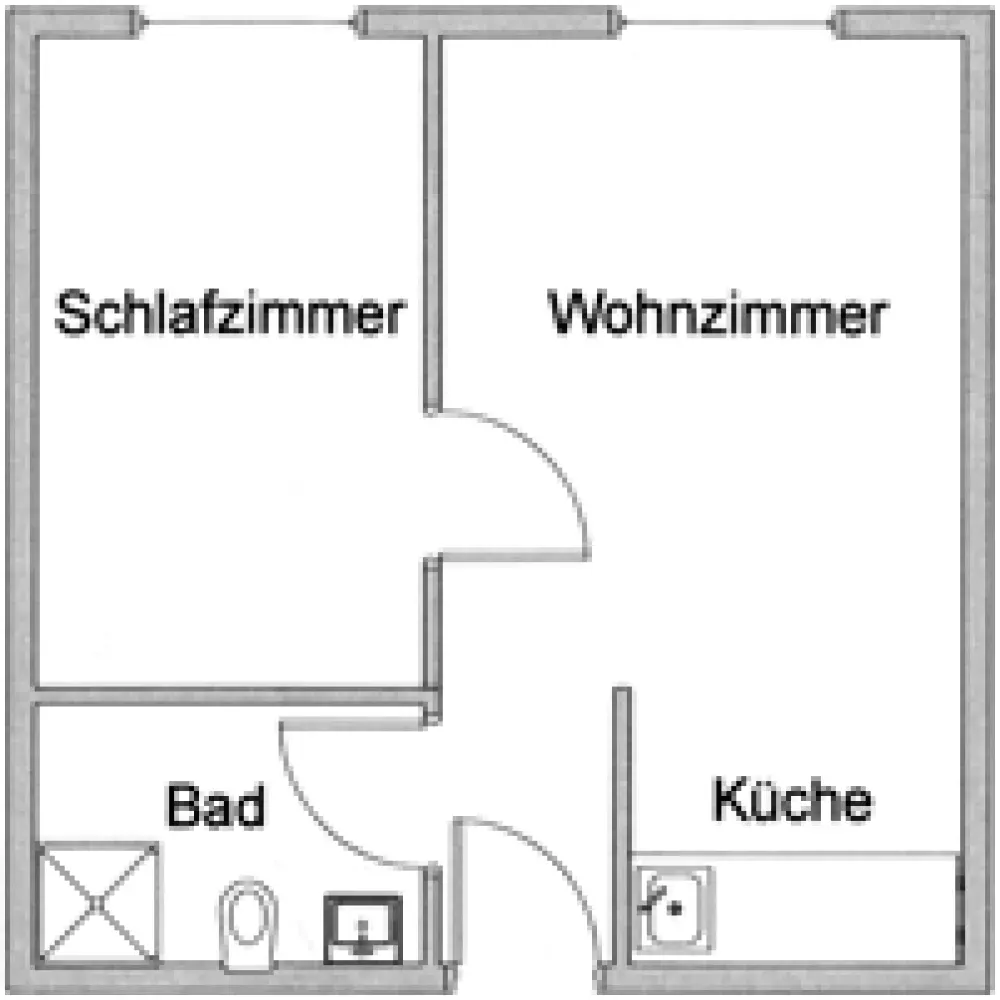 Grundriss einer Wohnung Grundriss einer Wohnung